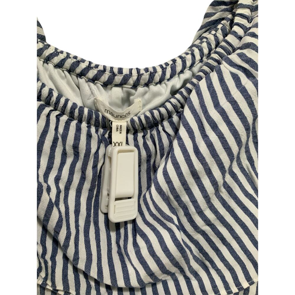 Mauricas Striped off the shoulder maxi size xl #1253 - Picture 5 of 5